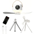 2026 New Portable Rechargeable Ceiling Fan Wireless USB Hanging Fan for Student Dorm Bed Outdoor Camping Zpaxo White With a Shelf