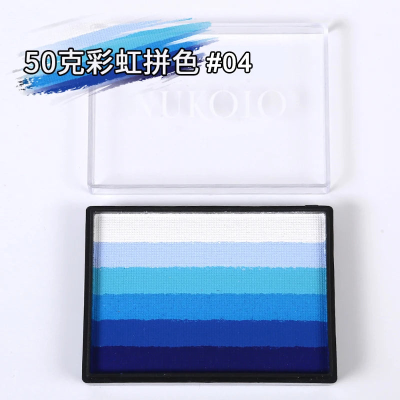 Rainbow Face & Body Paint Palette – Non-Toxic Water-Soluble