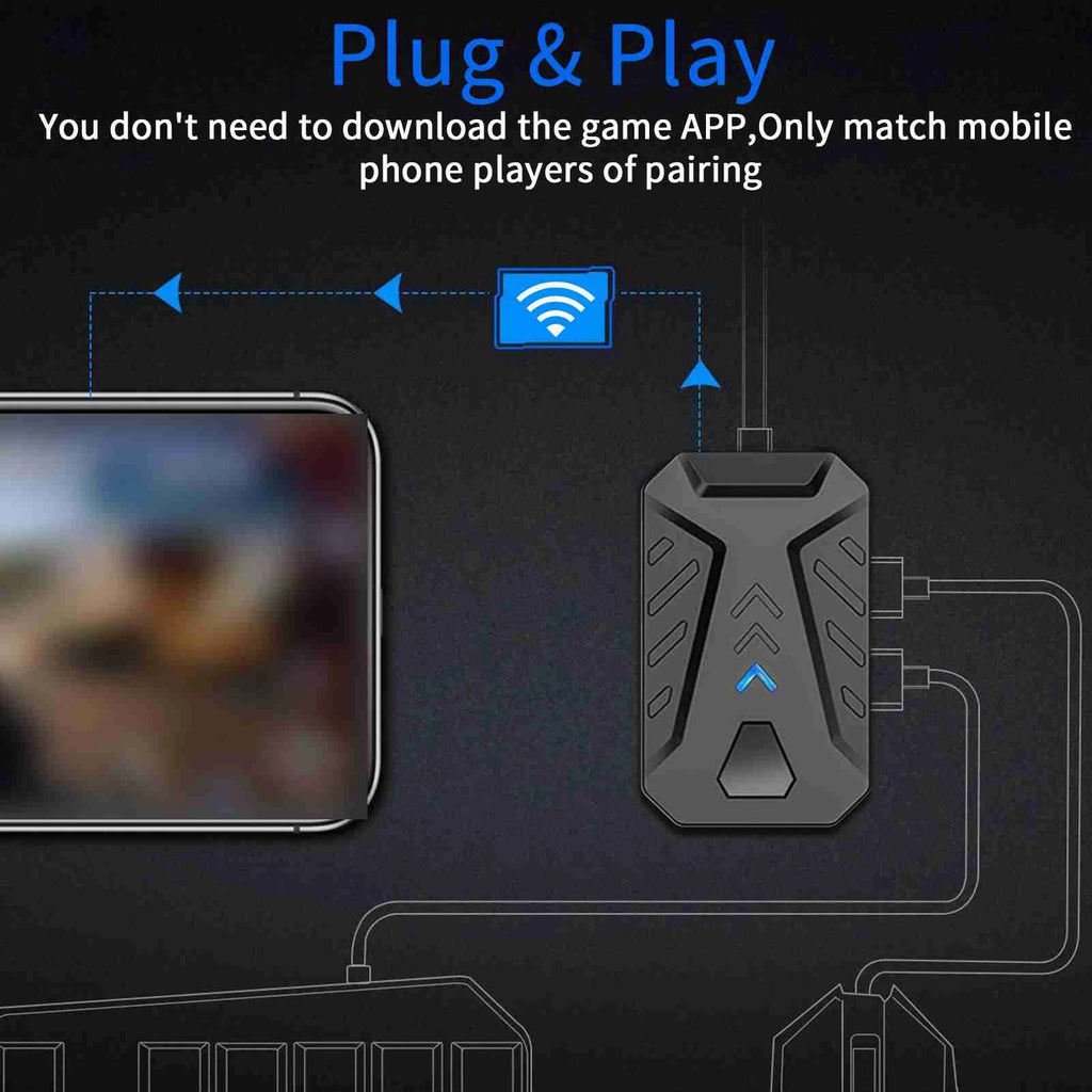 Gaming Keyboard Mouse Converter Adapter Mobile Game Accessory Android Zpaxo