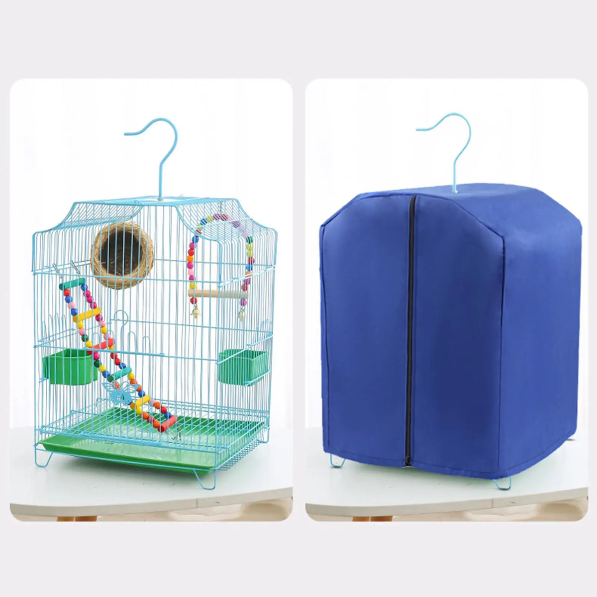 Bird Cage Cover Warm Windproof Zippered Parrot Lovebirds Budgies Zpaxo