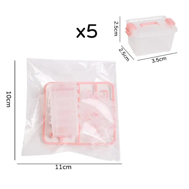 Portable Organizer Case Dollhouse Transparent Plastic Storage Box Zpaxo A1