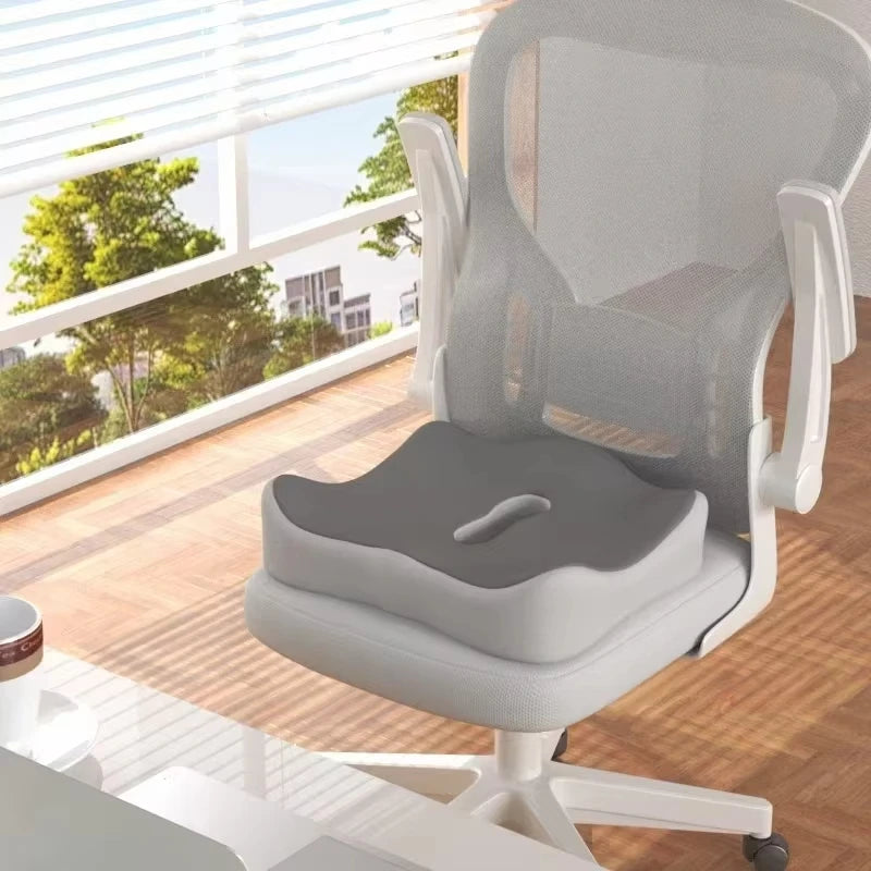 1pc Memory Foam Seat Cushion - 3D Ergonomic Support| Light Green & Grey, Washable Polyester, Car/Office Essentials Home Zpaxo As shown