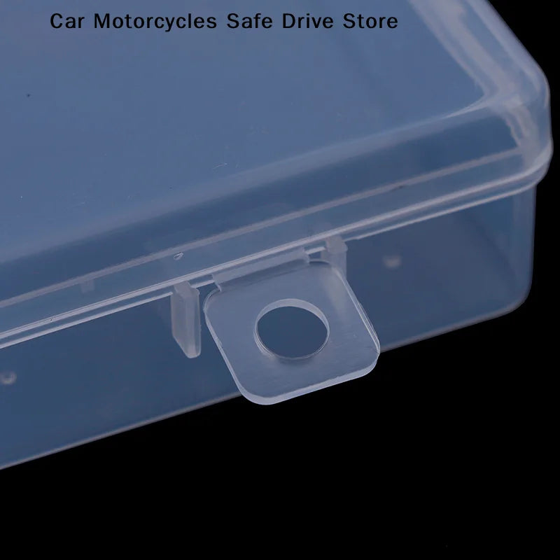 CM9cm Transparent Plastic Storage Box Clear Square Multipurpose Zpaxo
