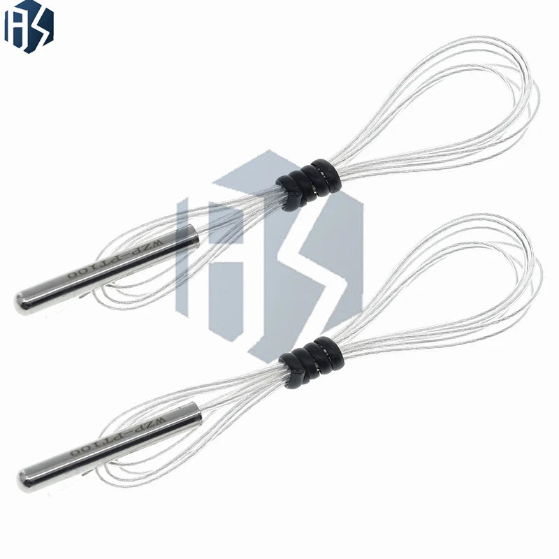 PT100 Platinum Resister Temperature Sensor Waterproof Temp Probe -20~450 Celsius Insulated Shielding Fiberglass 50CM Zpaxo
