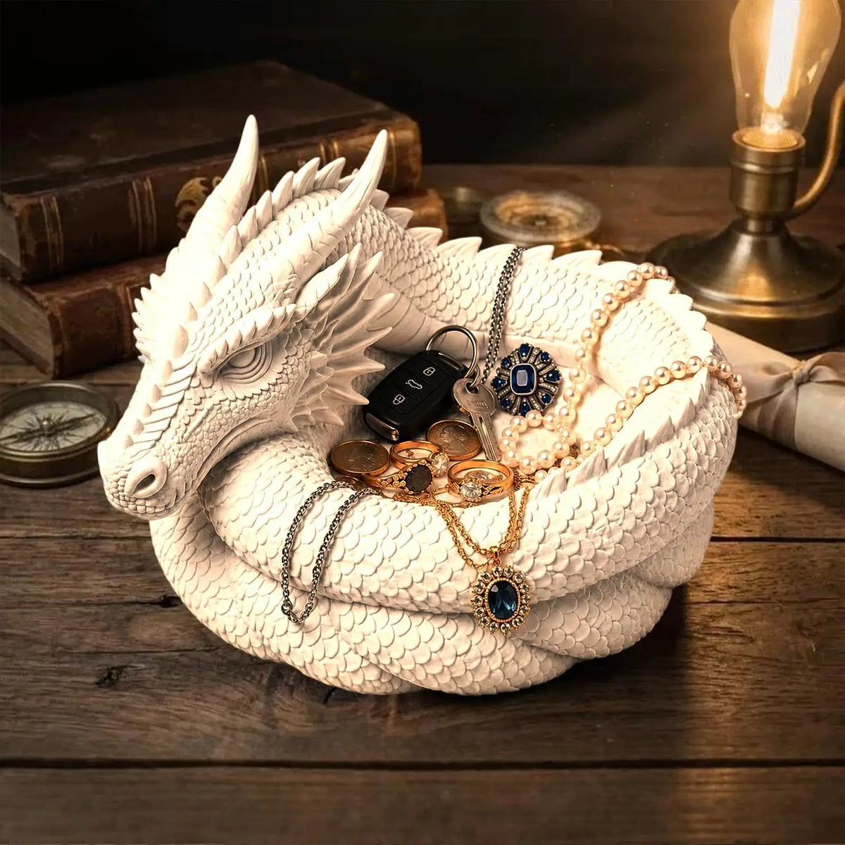 Catchall Bowl Gothic Dragon Storage Decoration 3D Printed Coin Ring Zpaxo