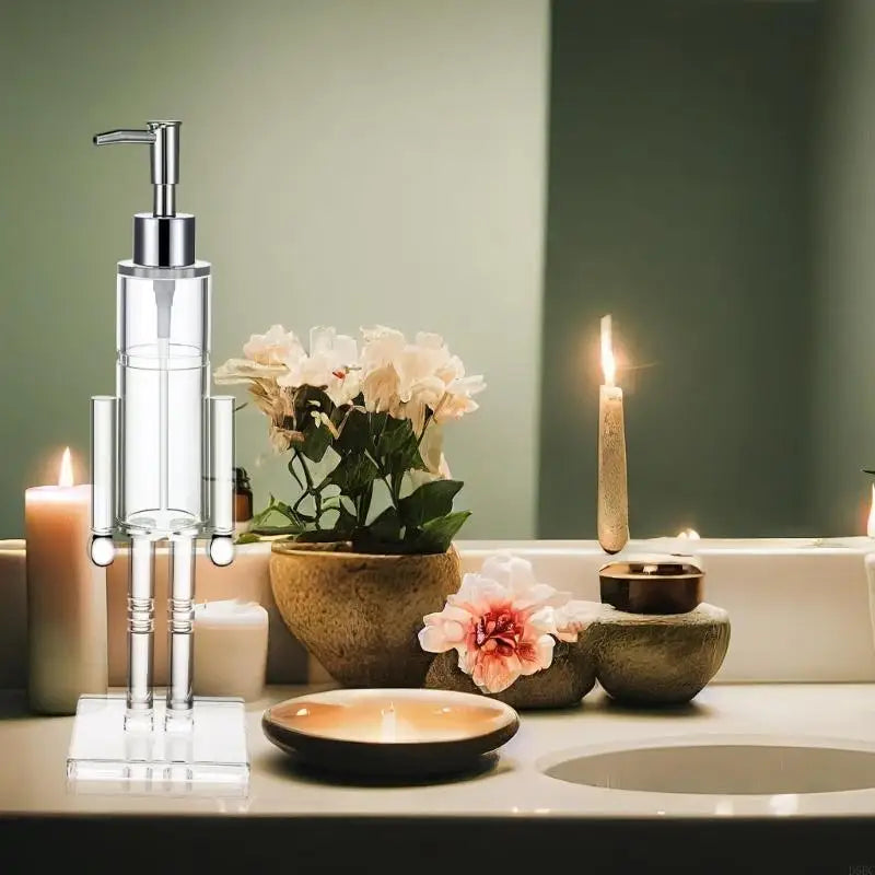 Festival Nutcrackers Liquid Soap Dispenser with Pump Design Visible Soap Bottle Zpaxo