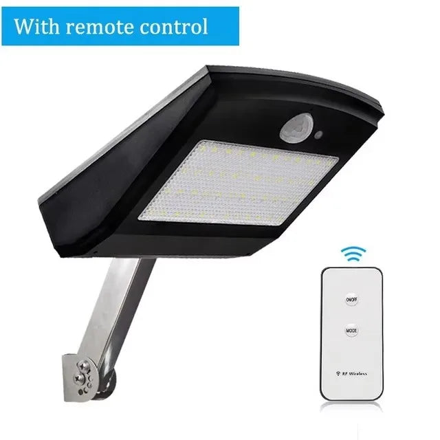 Upgraded Solar Panel Light Outdoor Waterproof Street Rotable Pole Zpaxo 48LED White Shell White -6000K