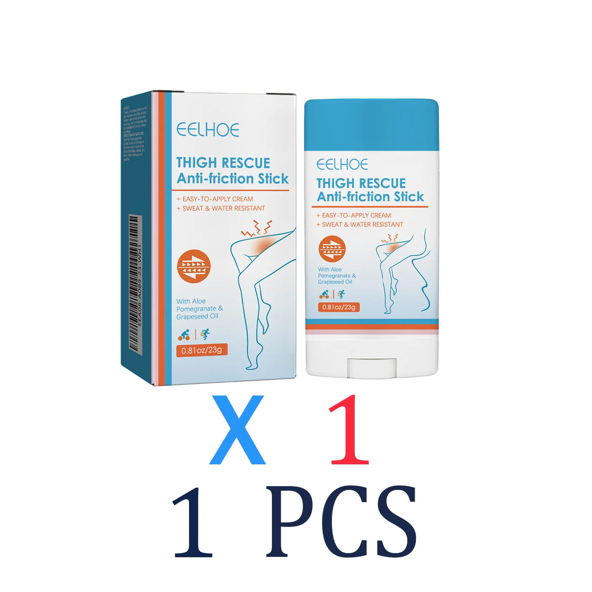 1/2/3/4/5 Pcs Anti Chafing Stick Flaky Thigh Skin Care Stabilizing Restoring Soothing Redness Long Lasting Moisturization Balm Zpaxo 1 Pcs