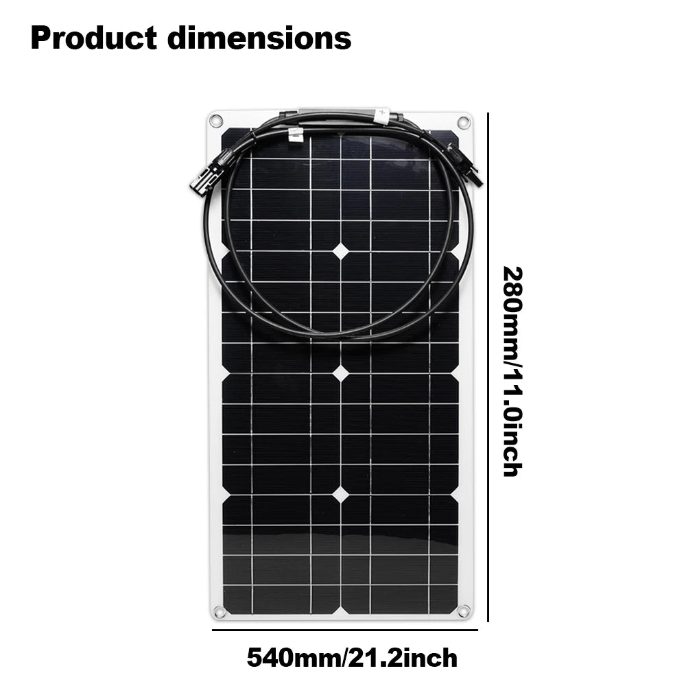 SOECOPO 100A Solar Kitflexible Panel Controller Connectors13 2V RV Zpaxo only solar panel
