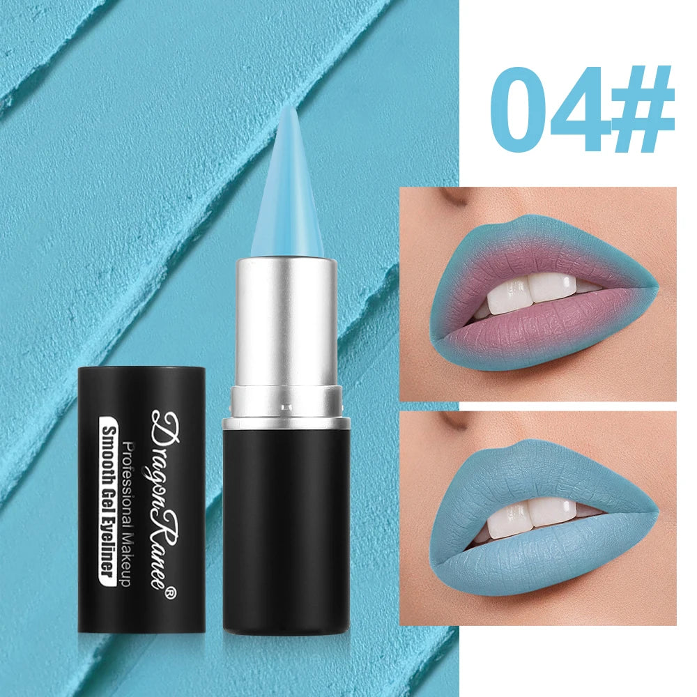 Matte Lip Liner, Long-Lasting, Automatic Rotating Wax Texture, Suitable for All Skin Types, Multi-Purpose, Suitable for Eyeliner, Holiday Parties, Lipstick Zpaxo 04Dr114 Full Size