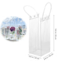 Lot Transparent Soft PVC Tote Packaging Bags Hand Loop Clear Plastic Zpaxo 10x10x25CM 10PCS