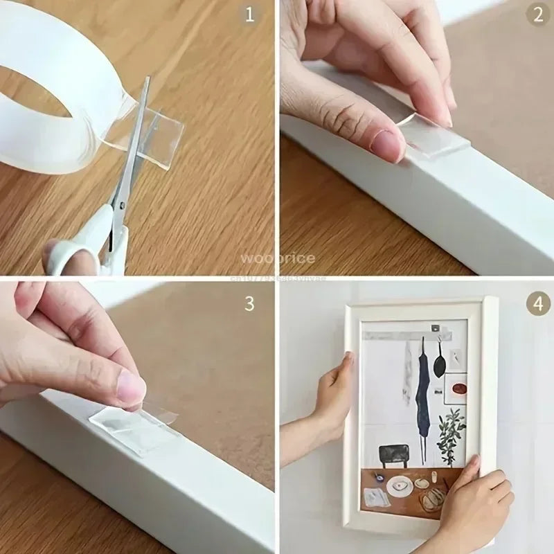 Double Sided Nano Tape Extra Strong Decorative Adhesive Tape Thickened Transparent Waterproof Tape Glue Useful Things for Home Zpaxo