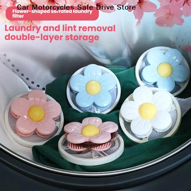 CMFlower Shaped Washing Machine Lint Filter Double Layer Floating Zpaxo