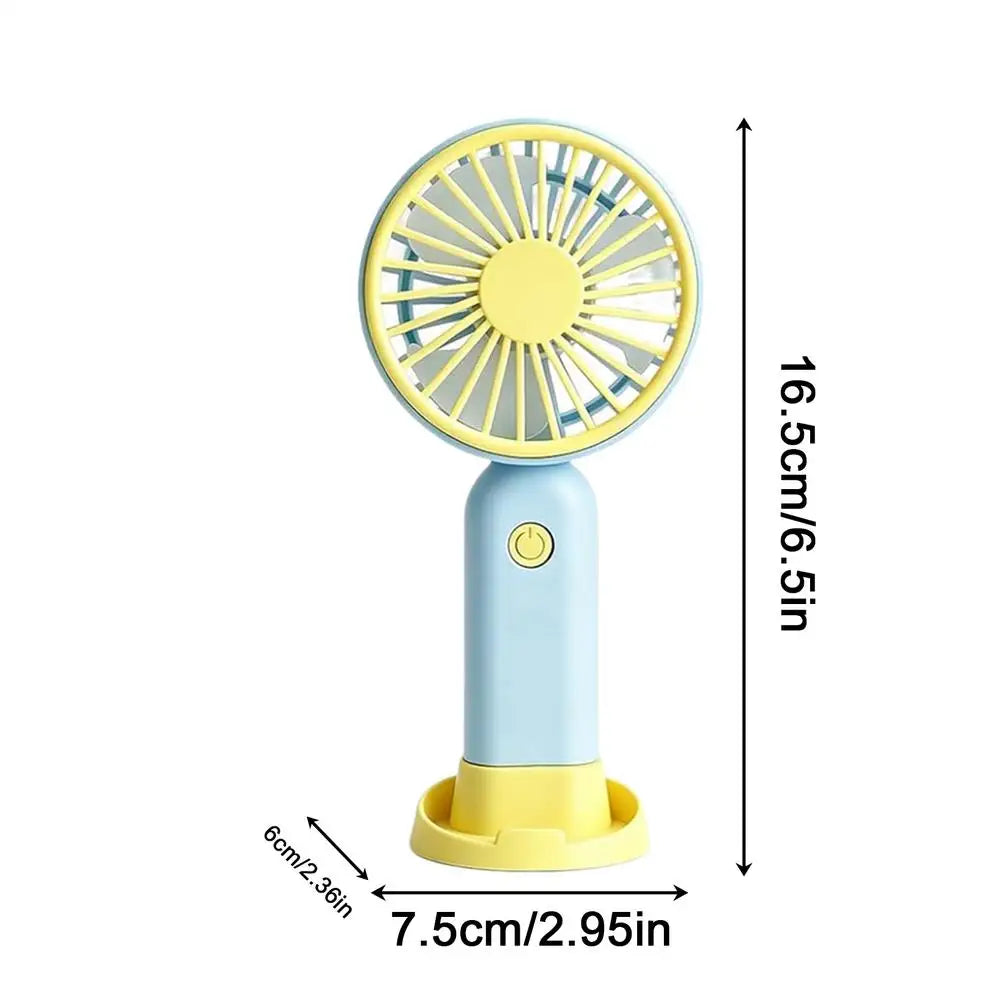 Portable Handheld Fan Rechargeable 3 Speed Ultra Quiet Mini Pocket Zpaxo B