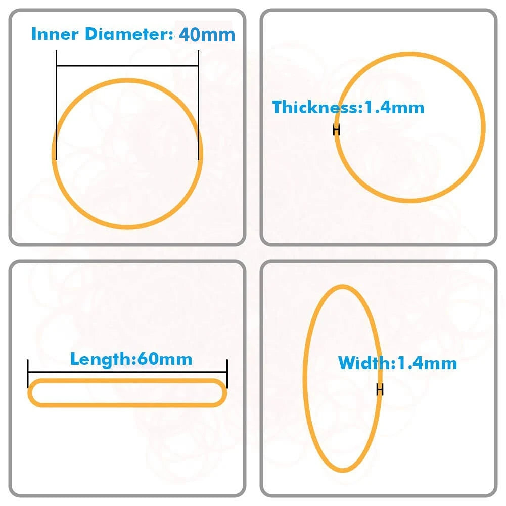 100 300 Yellow Rubber Bands Elastic Ring Strong Stretchable Home Zpaxo