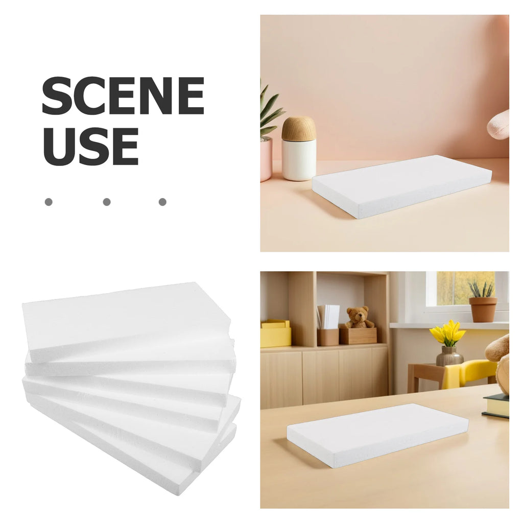 Polystyrene Foam Blocks Rectangular Smooth Surface Easy Cut DIY Zpaxo