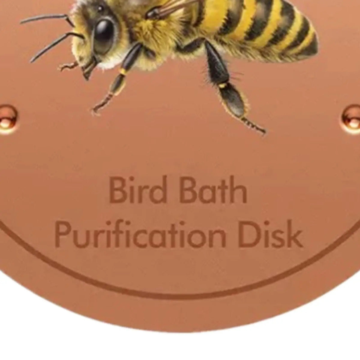 Bird Bath Purification Disk Bee Pattern Birdbath Cleaner Copper Bird Bath Purification Disk For Outdoor Garden Deck Patio Bowl Zpaxo
