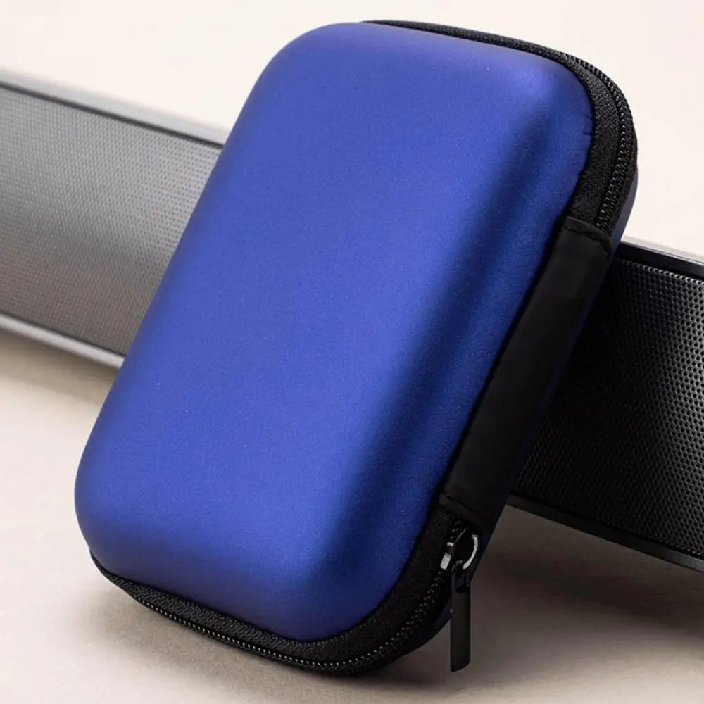 Portable PU Zipper Bag Hard Drive Protective Box HDD SSD USB Cable Zpaxo