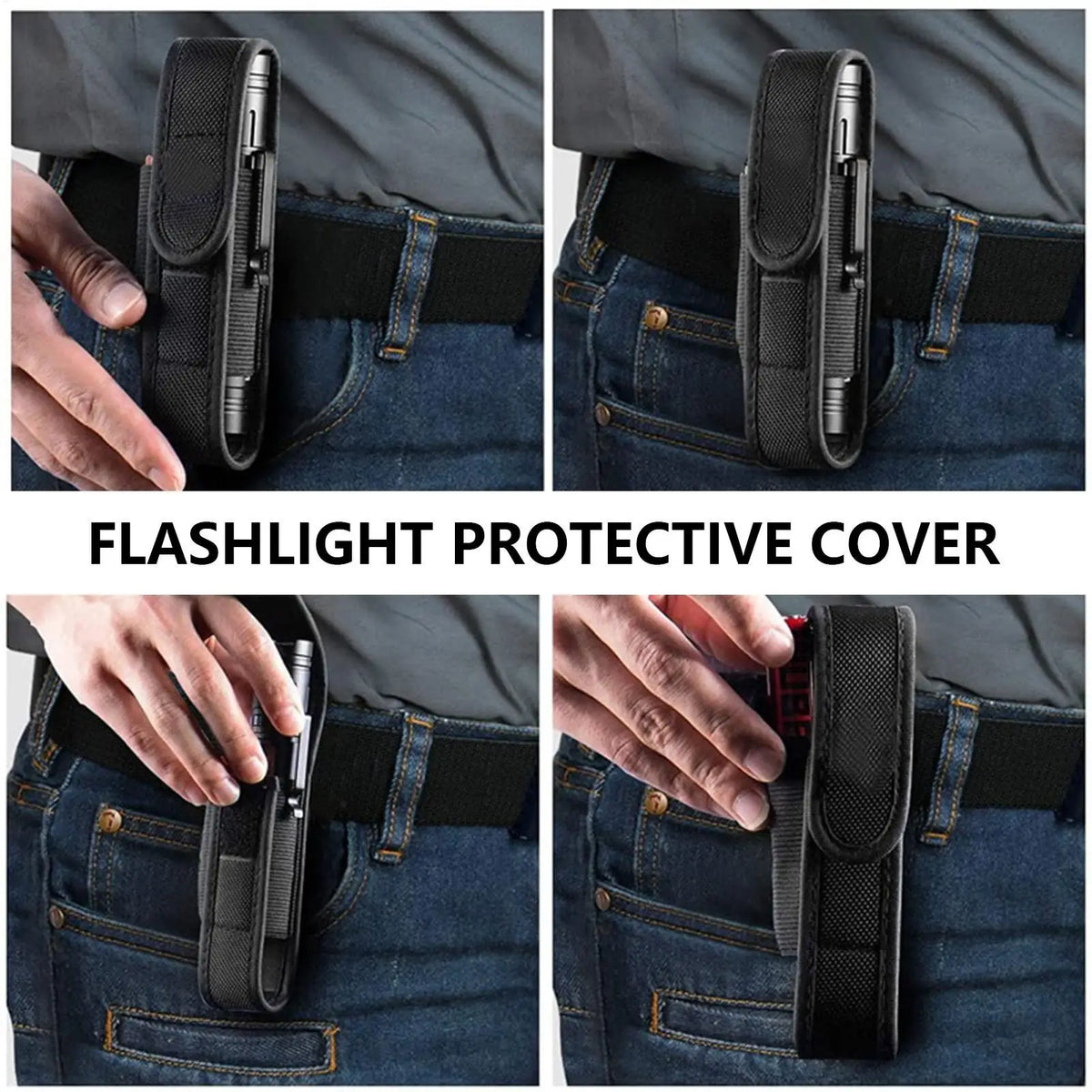 Flashlight Cover Case Pouch LED Torch Nylon Protective Hunting Zpaxo