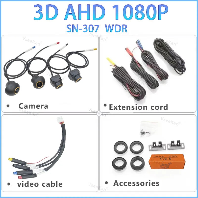 WDR 360 Camera Android Multimedia Panoramic System Built-in 360App 8K Zpaxo 3D AHD SONY 1080P China Mainland