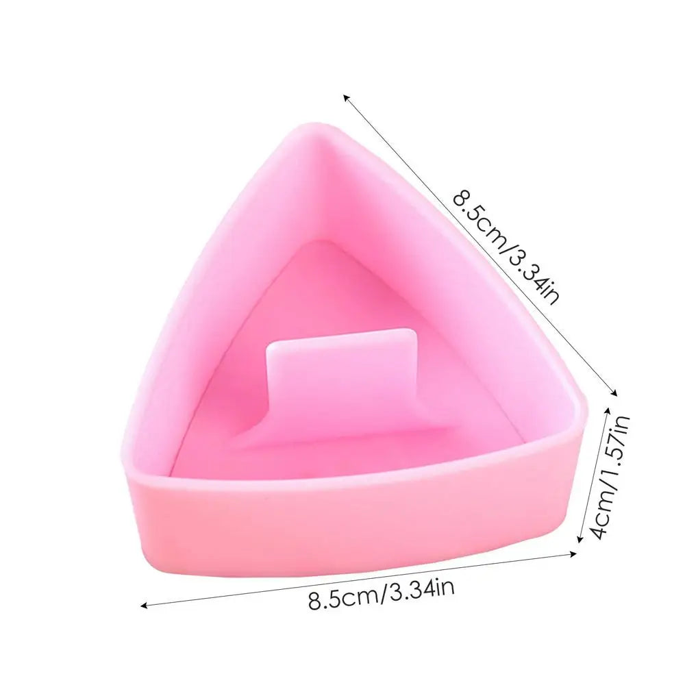 Rice Ball Mold Triangle Maker Onigiri Shaper Non-sticky Smooth Home Zpaxo Pink