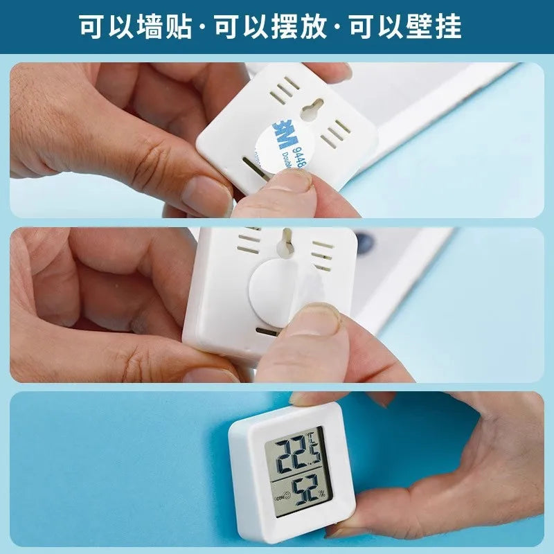 Rechargeable Digital Thermometer Hygrometer Indoor LCD Electronic Monitor High-precision Intelligent Digital Thermometer Zpaxo