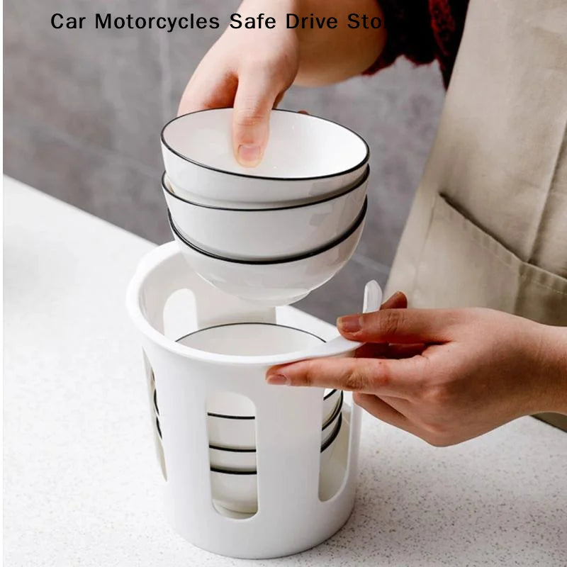 Multifunctional Bowl Storage Rack Dish Kitchen Tableware Draining Zpaxo
