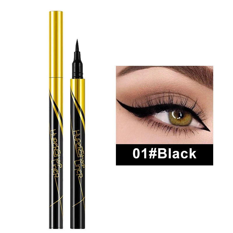 1 Black Quick-drying Eyeliner Waterproof Liquid Eye Liner Pen Long Zpaxo 01 Black
