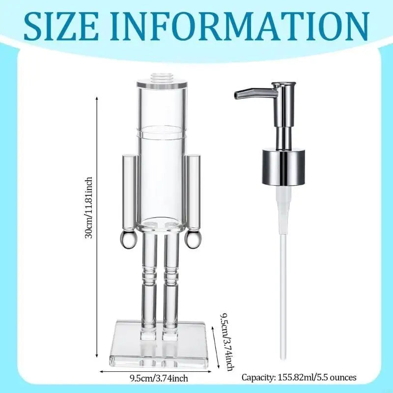 Festival Nutcrackers Liquid Soap Dispenser with Pump Design Visible Soap Bottle Zpaxo