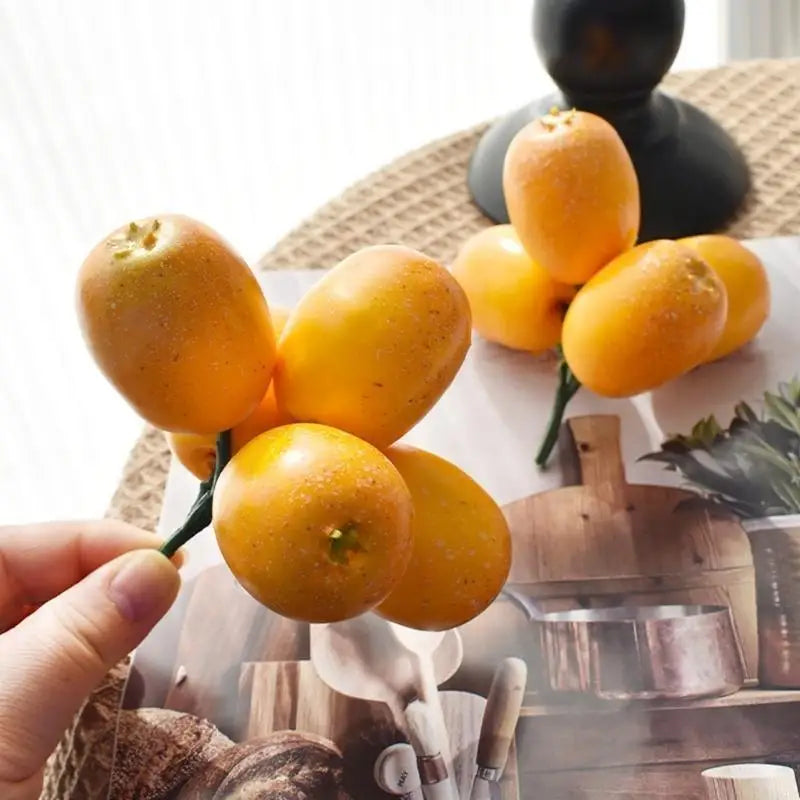Simulation Loquat Fruit Model Adds Natural Touching Home Kitchen Zpaxo
