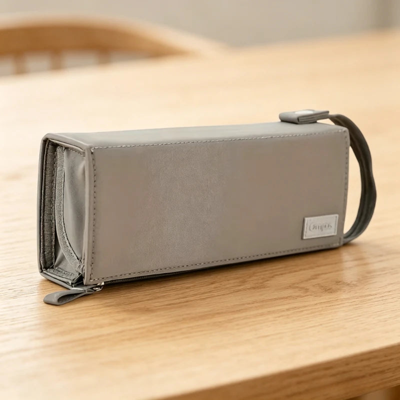 Mega Pencil Case 20+ Slots Mesh Pockets Rigid Non-bend Design 90 Zpaxo gray
