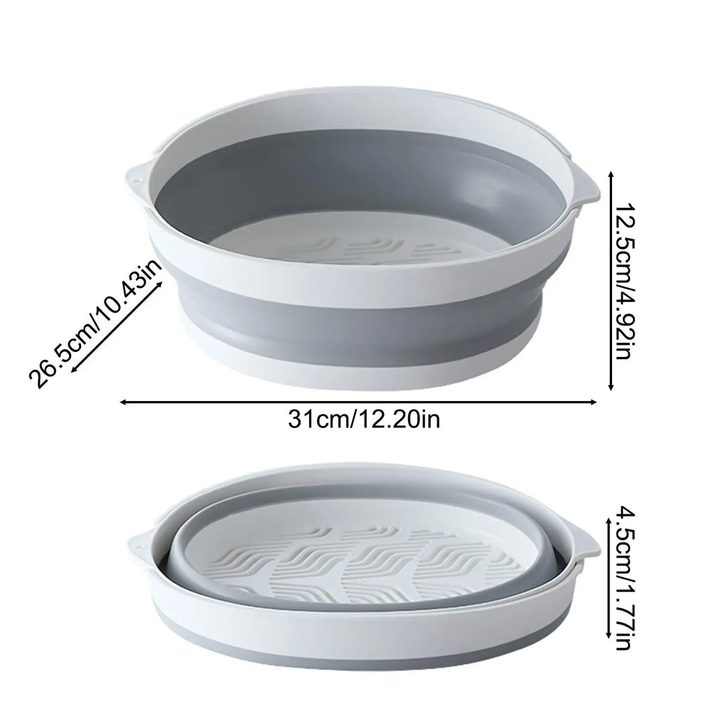 Foldable Strainer Double-layer Fruit Washing Kitchen Parents Daily Zpaxo