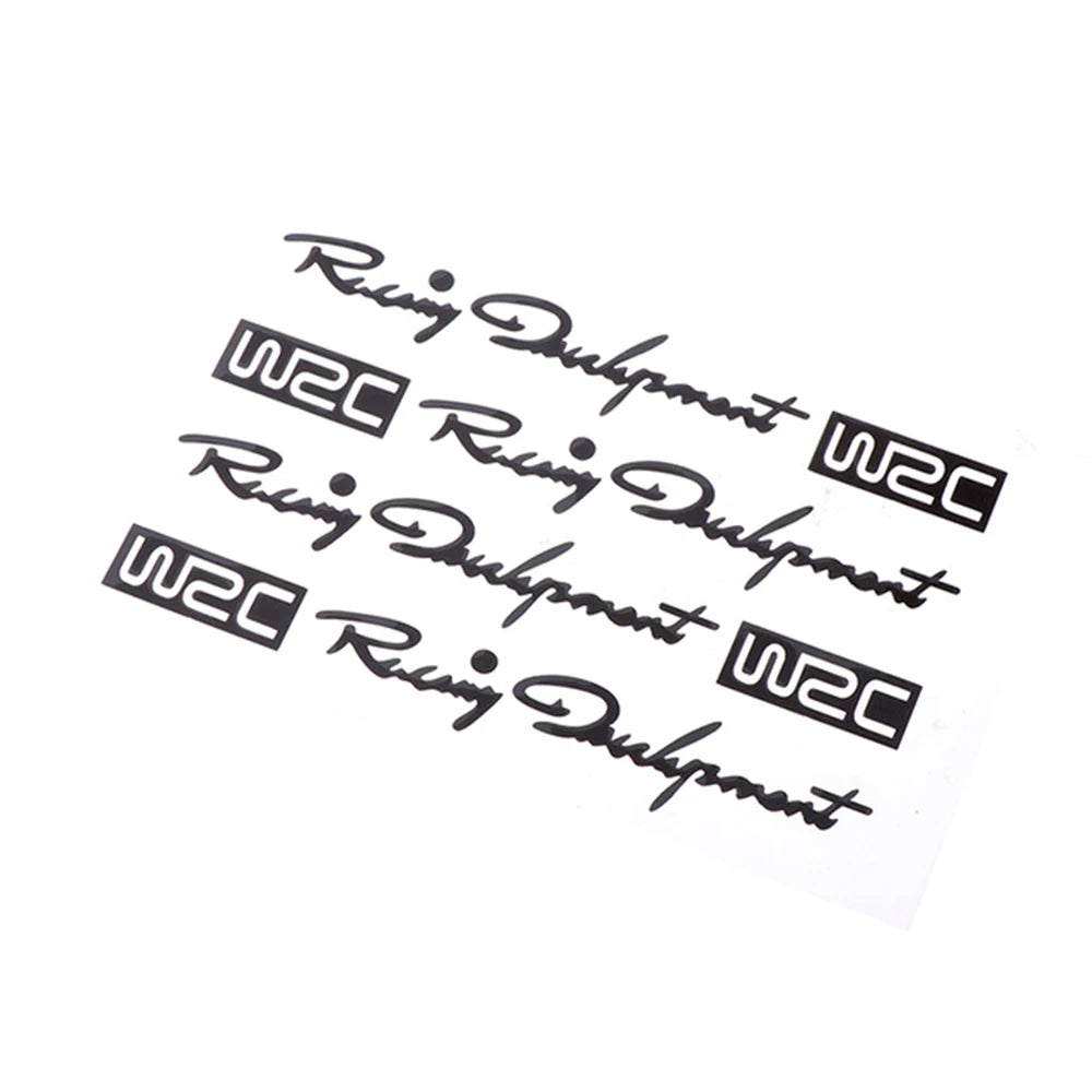 Car Styling Fashion WRC World Racing Development Creative Car Door Handle Decals Dual Color Design Stickers Vinyls Decals Zpaxo black