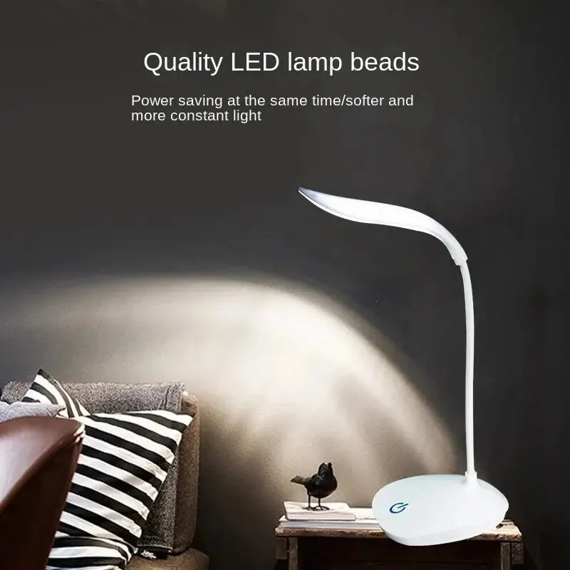 LED Table Lamp USB Chargeable 3 Dimmable Desk Adjustable Touch Zpaxo