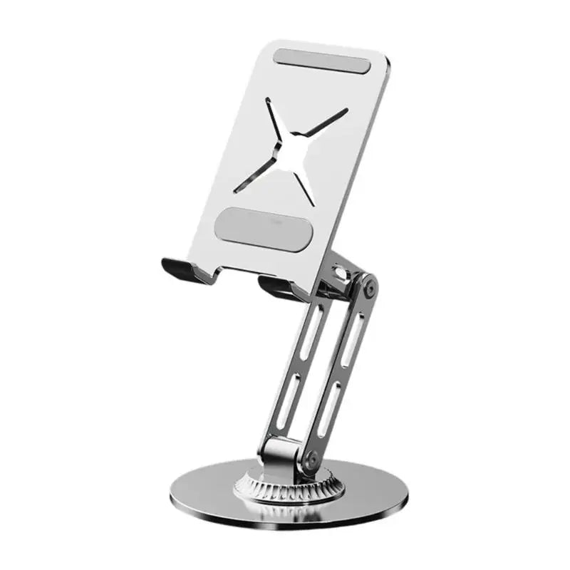 652F Phone Stand Heavy Duty 360 Rotating Tablet Holder Metal Desk Stand For Smartphones And E Readers Zpaxo Silver CN