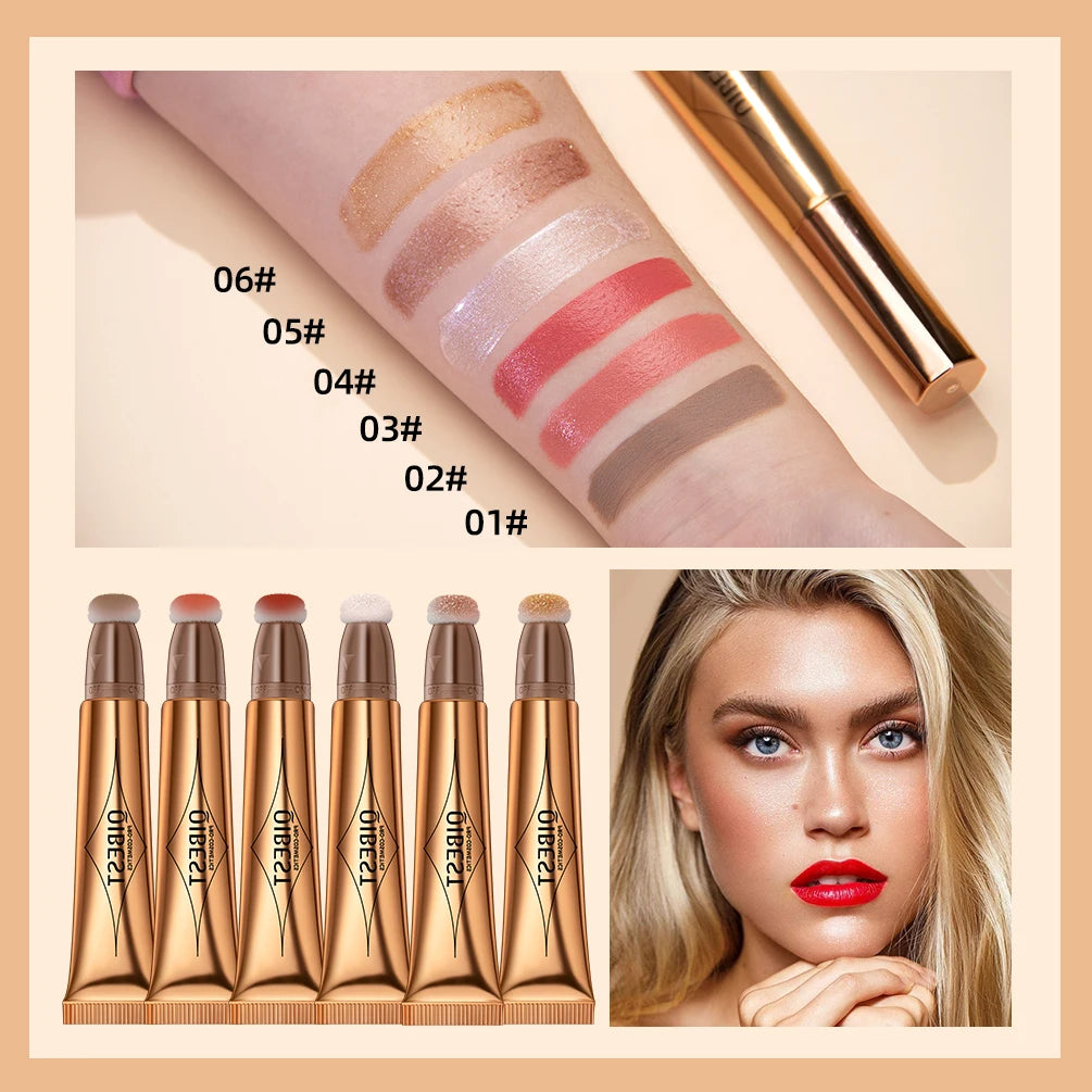 Multi-function Powder Blusher Pen Gloss Eye Shadow One Natural Zpaxo