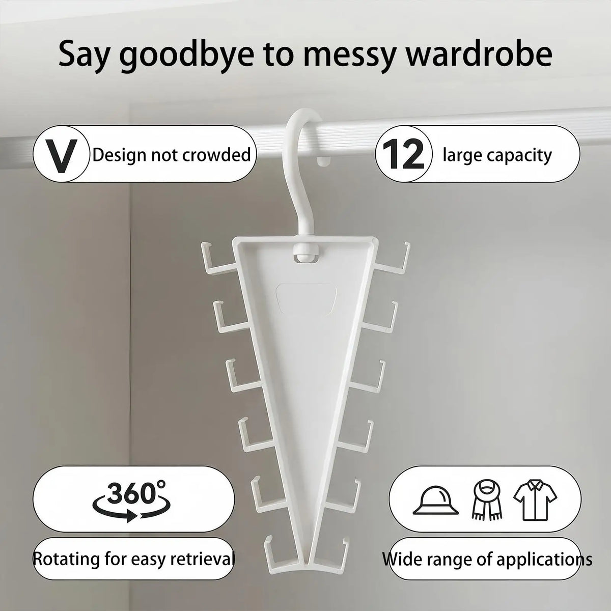 Space Saving V Shape Hangers Non Slip Multi Hook Closet Organizer Zpaxo