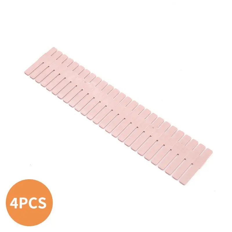 CM4PCS Adjustable Drawer Divider Partition Durable Storage Organiser Zpaxo pink pink
