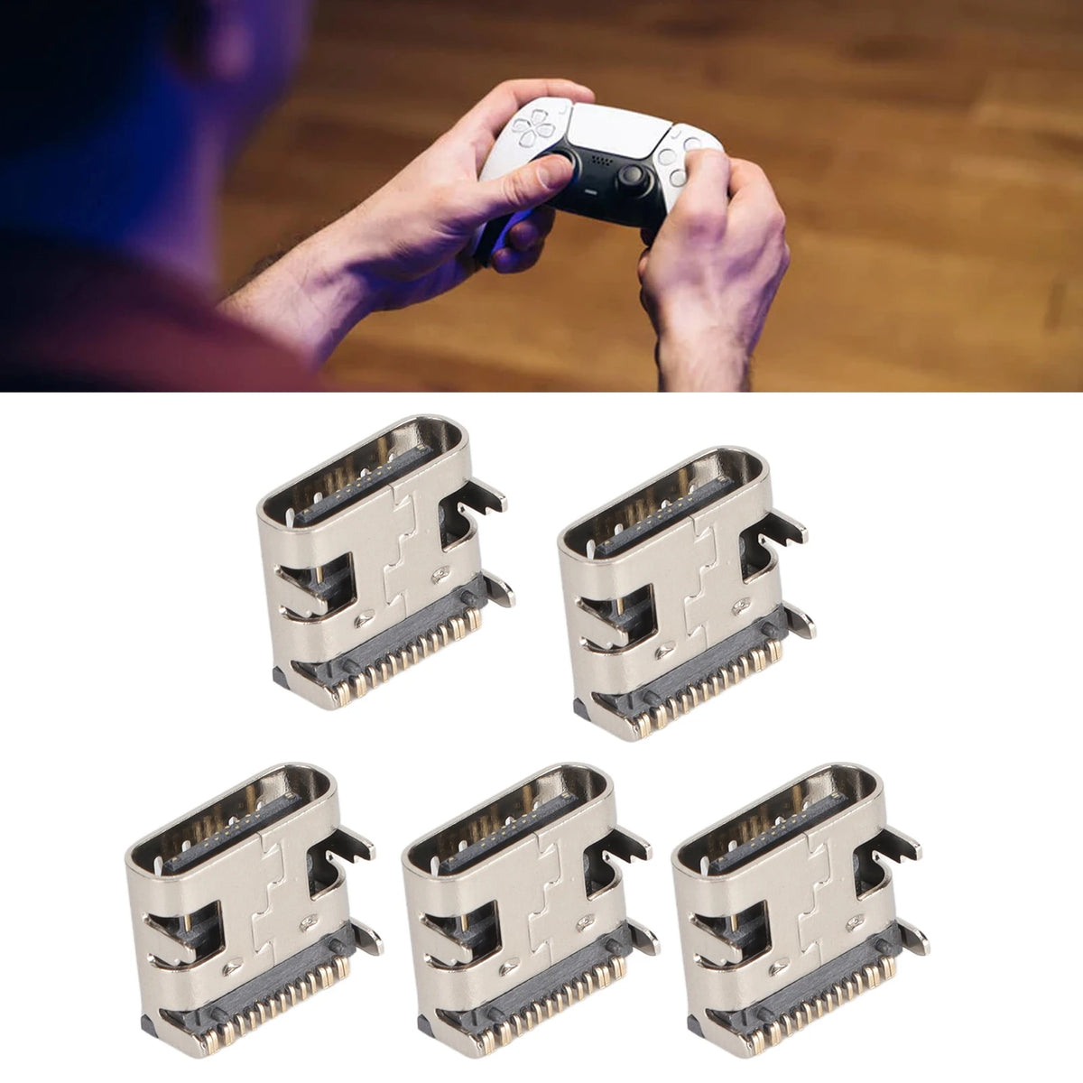 Game Handle Charging Port C Interface Replacement Gamepad Socket PS5 Zpaxo