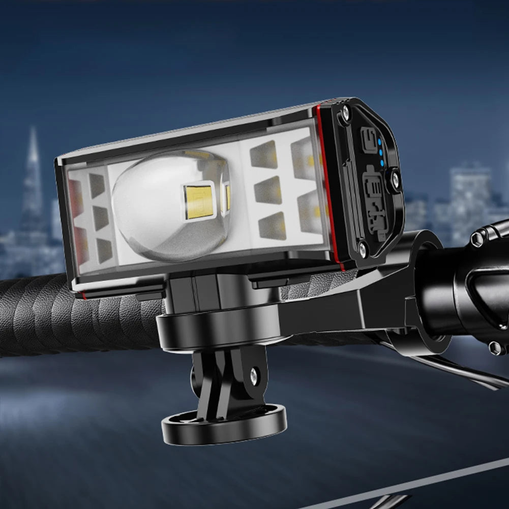 LED Bicycle Front Light USB Rechargeable Headlight 5200mAh 2600mAh Zpaxo