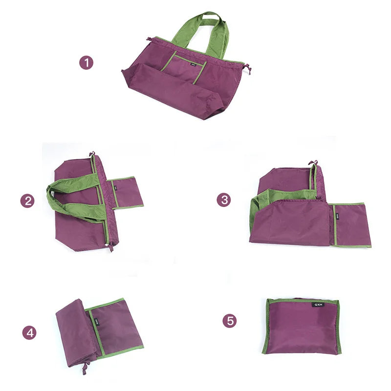 1-Pack Reusable Shopping Bag Large Capacity Foldable Drawstring Zpaxo
