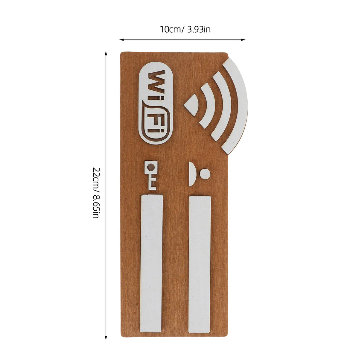 Wooden Wifi Password Sign Wall Hanging Stylish Natural Finish Display Zpaxo