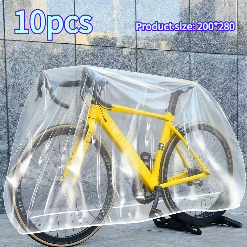 Durable Transparent PVC Bicycle Cover Waterproof Easy Install Road Zpaxo