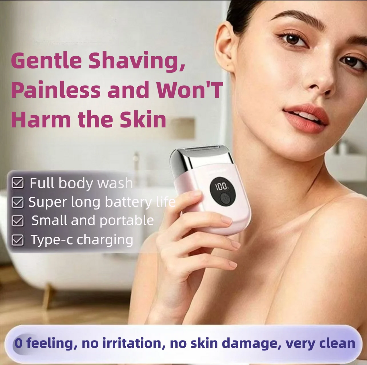 Ladies Men's Full Body Private Area Trimming Electric Shaver Armpit Zpaxo