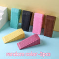 Creative Windproof Door Stopper Plastic Matte Surface Safety Barrier Zpaxo random color -3pcs