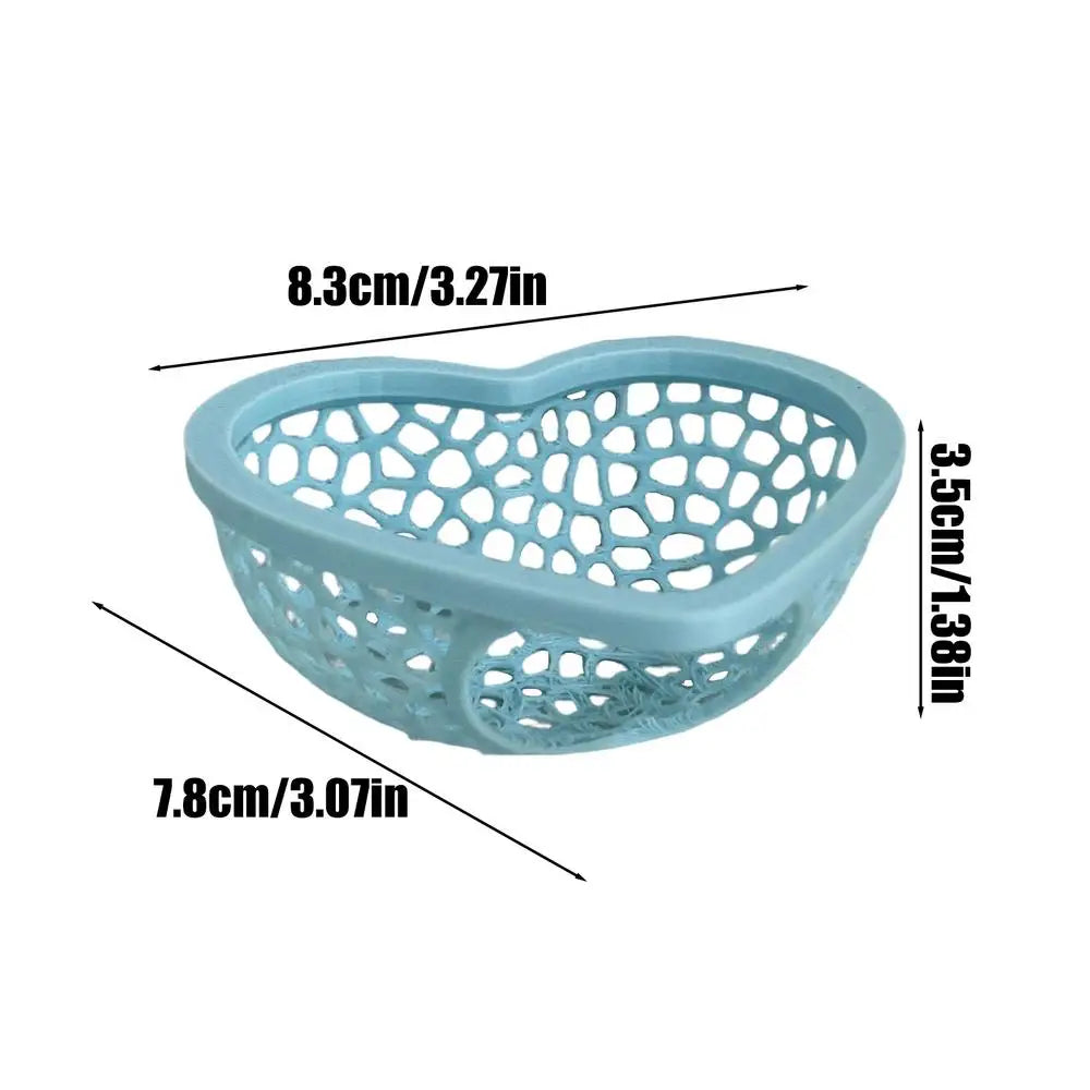 Heart Shape Floating Betta Hide Resting Cave Shrimp 3D Printed Fish Zpaxo Blue