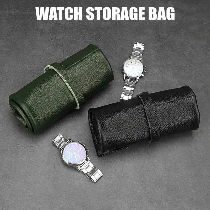 Leather Watch Roll Watches Case Storage Mechanical Timepieces Zpaxo