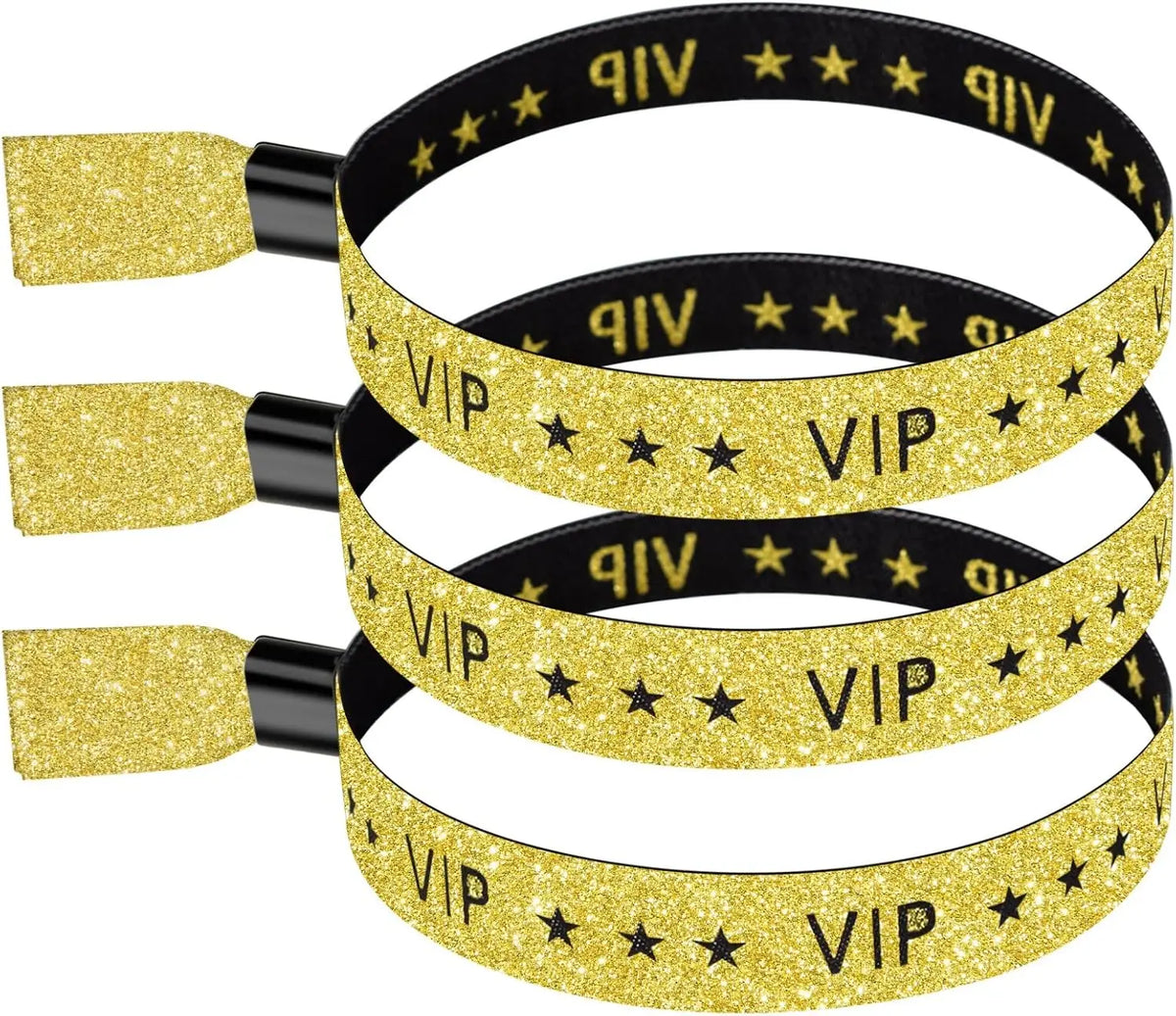 VIP Cloth Event Wristband Fabric Wristbands Solid Party Wedding Zpaxo Gold 100pcs