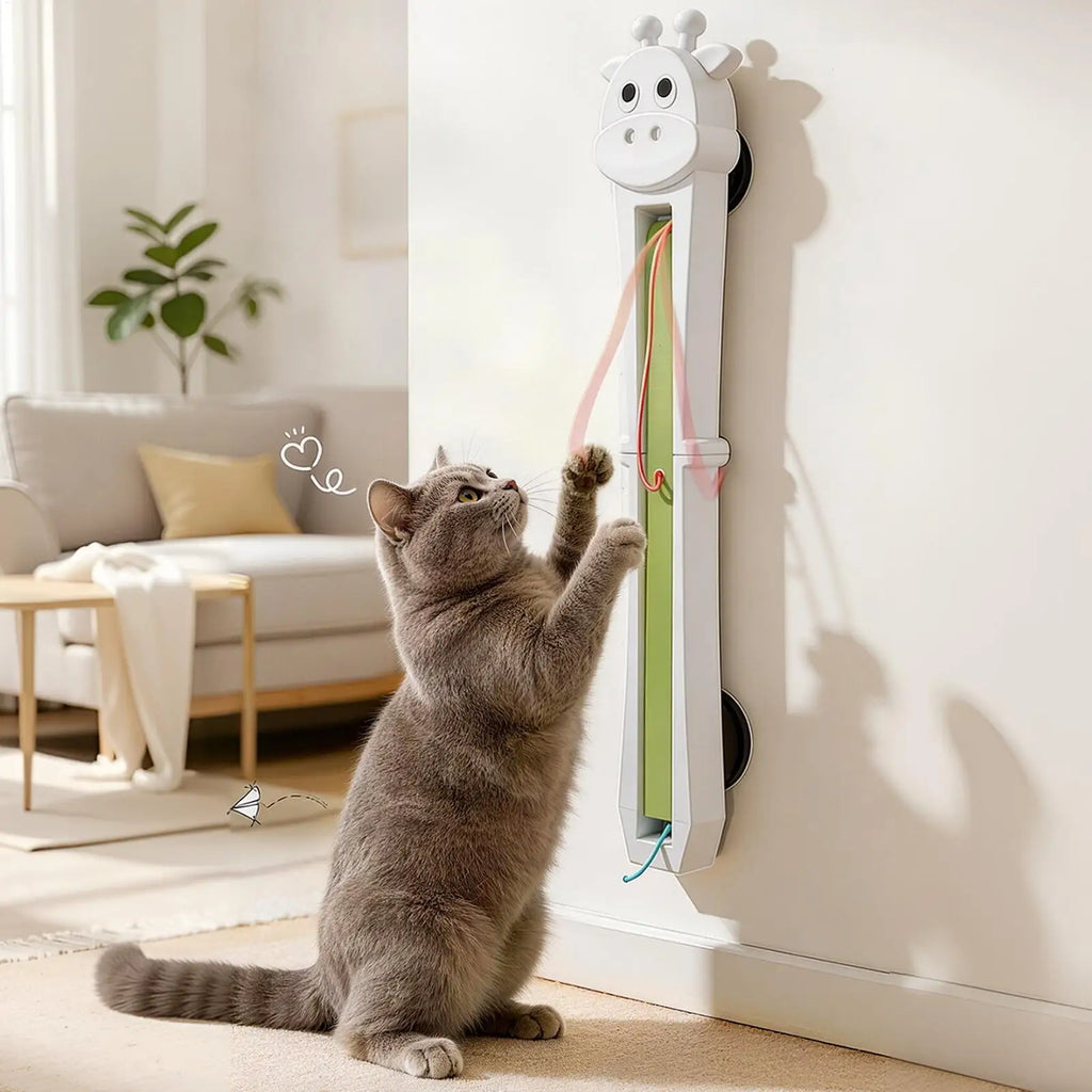Automatic Cat Teaser Wall Mount Interactive Moving Toy Electric Pet Zpaxo