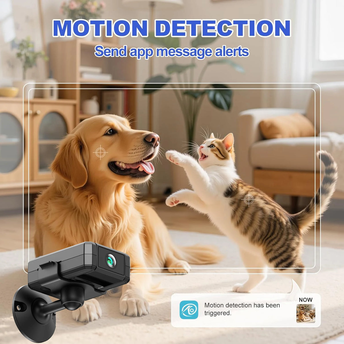 4K Mini Camera Indoor Security Night Vision 4H Battery Life Motion Zpaxo
